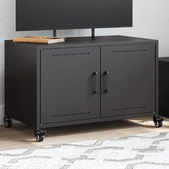 vidaXL TV Cabinet Black 68x39x43.5 cm Steel 1