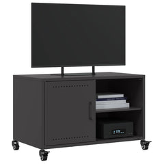 vidaXL TV Cabinet Black 68x39x43.5 cm Steel 4