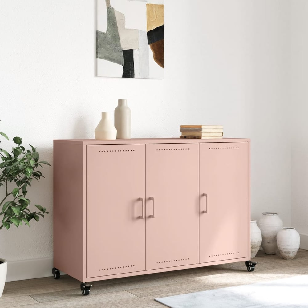 Sideboard 100,5x39x72 cm Steel Pink