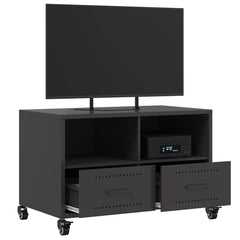 vidaXL TV Cabinet Black 68x39x43.5 cm Steel 5