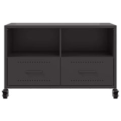 vidaXL TV Cabinet Black 68x39x43.5 cm Steel 6