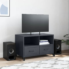 vidaXL TV Cabinet Anthracite 68x39x43.5 cm Steel 3