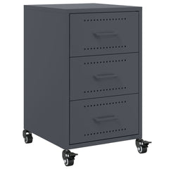 vidaXL Bedside Cabinet Anthracite 36x39x59 cm Steel 2