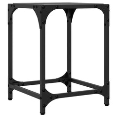 vidaXL Coffee Tables with Black Glass Top 2 pcs 30x30x40 cm Steel 6