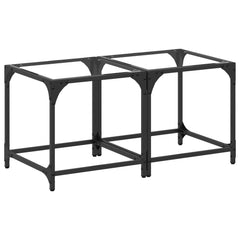 vidaXL Coffee Tables with Transparent Glass Top 2 pcs 40x40x40 cm Steel 2