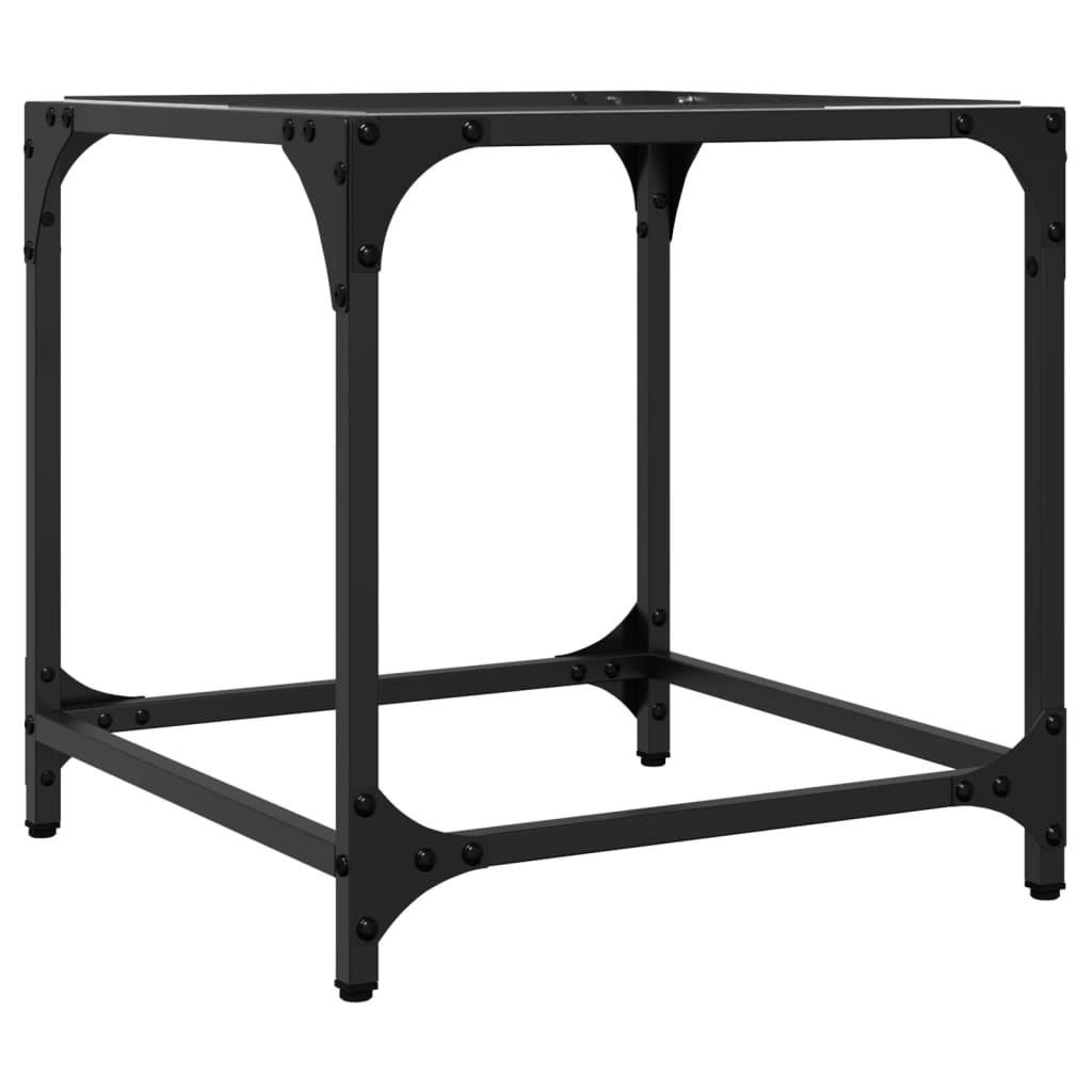 vidaXL Coffee Tables with Transparent Glass Top 2 pcs 40x40x40 cm Steel 6