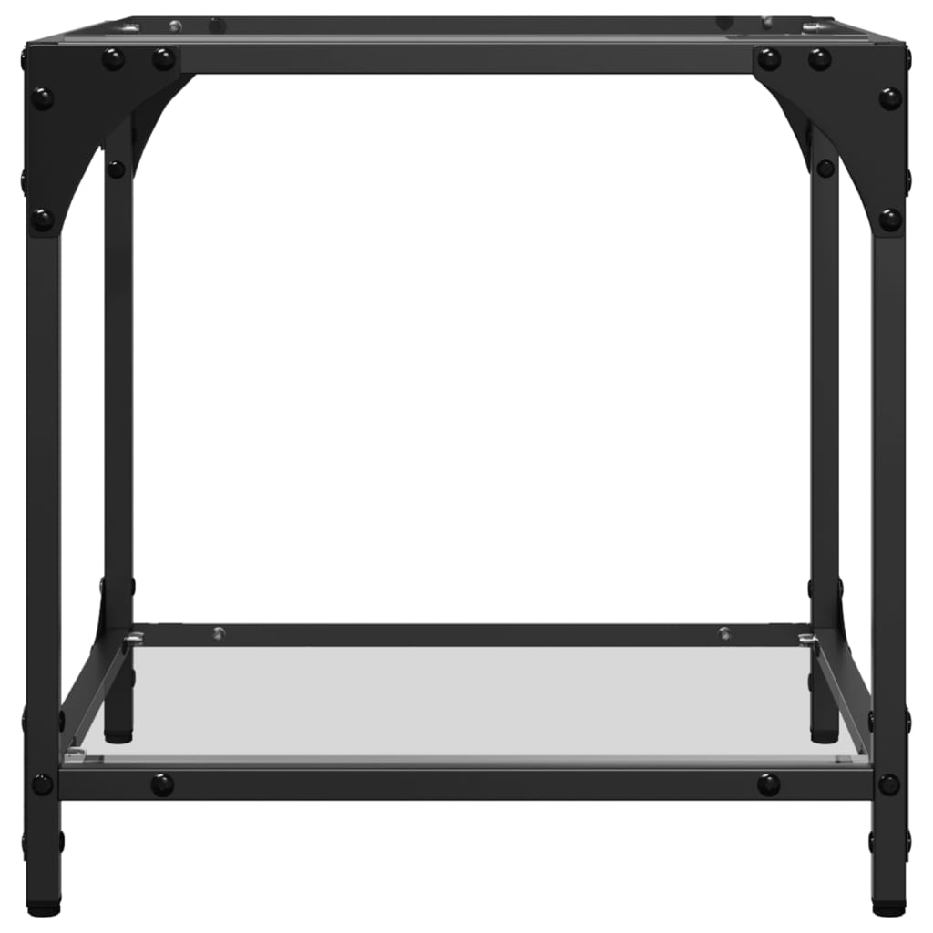 vidaXL Coffee Table with Transparent Glass Top 40x40x40 cm Steel 5