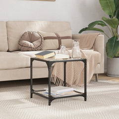 vidaXL Coffee Table with Transparent Glass Top 40x40x40 cm Steel 1