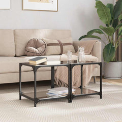 vidaXL Coffee Tables with Top Steel 2