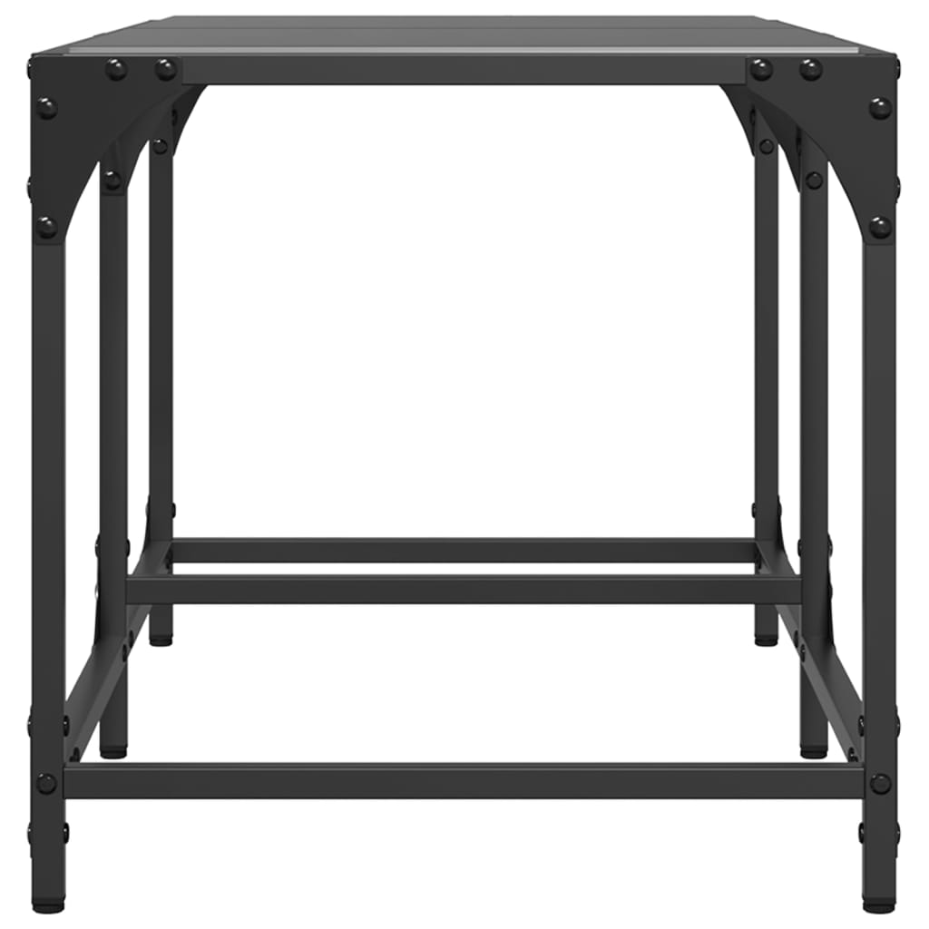 vidaXL Coffee Table with Black Glass Top 78.5x40x40 cm Steel 5