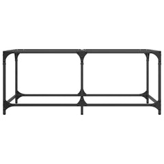vidaXL Coffee Table with Transparent Glass Top 98.5x50x40 cm Steel 4
