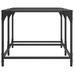 vidaXL Coffee Table with Transparent Glass Top 98.5x50x40 cm Steel 5