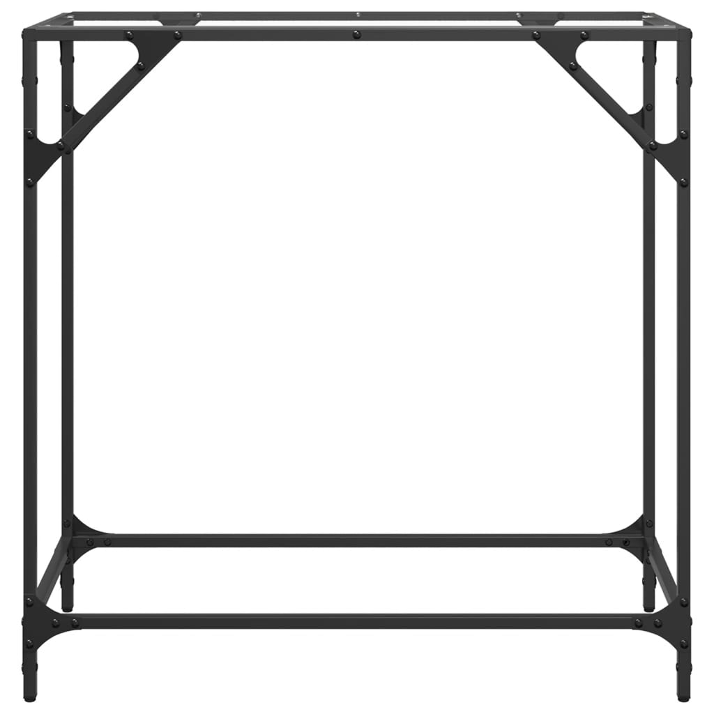 vidaXL Console Table with Transparent Glass Top 80x35x81 cm Steel 4