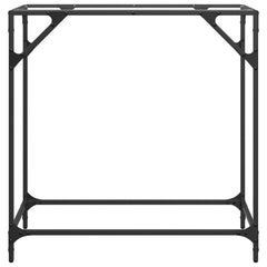 vidaXL Console Table with Transparent Glass Top 80x35x81 cm Steel 4