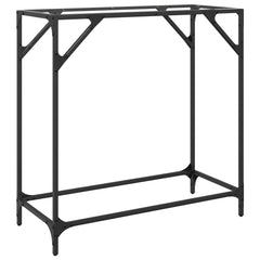 vidaXL Console Table with Transparent Glass Top 80x35x81 cm Steel 6