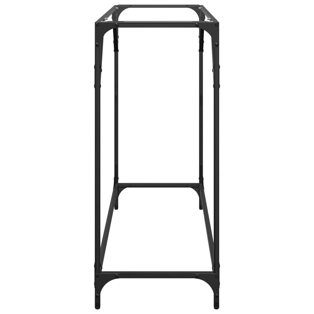 vidaXL Console Table with Transparent Glass Top 98x35x81 cm Steel 5