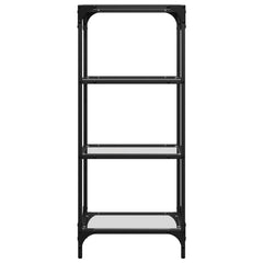 vidaXL Storage Rack with Transparent Glass Top 40x30x95 cm Steel 3