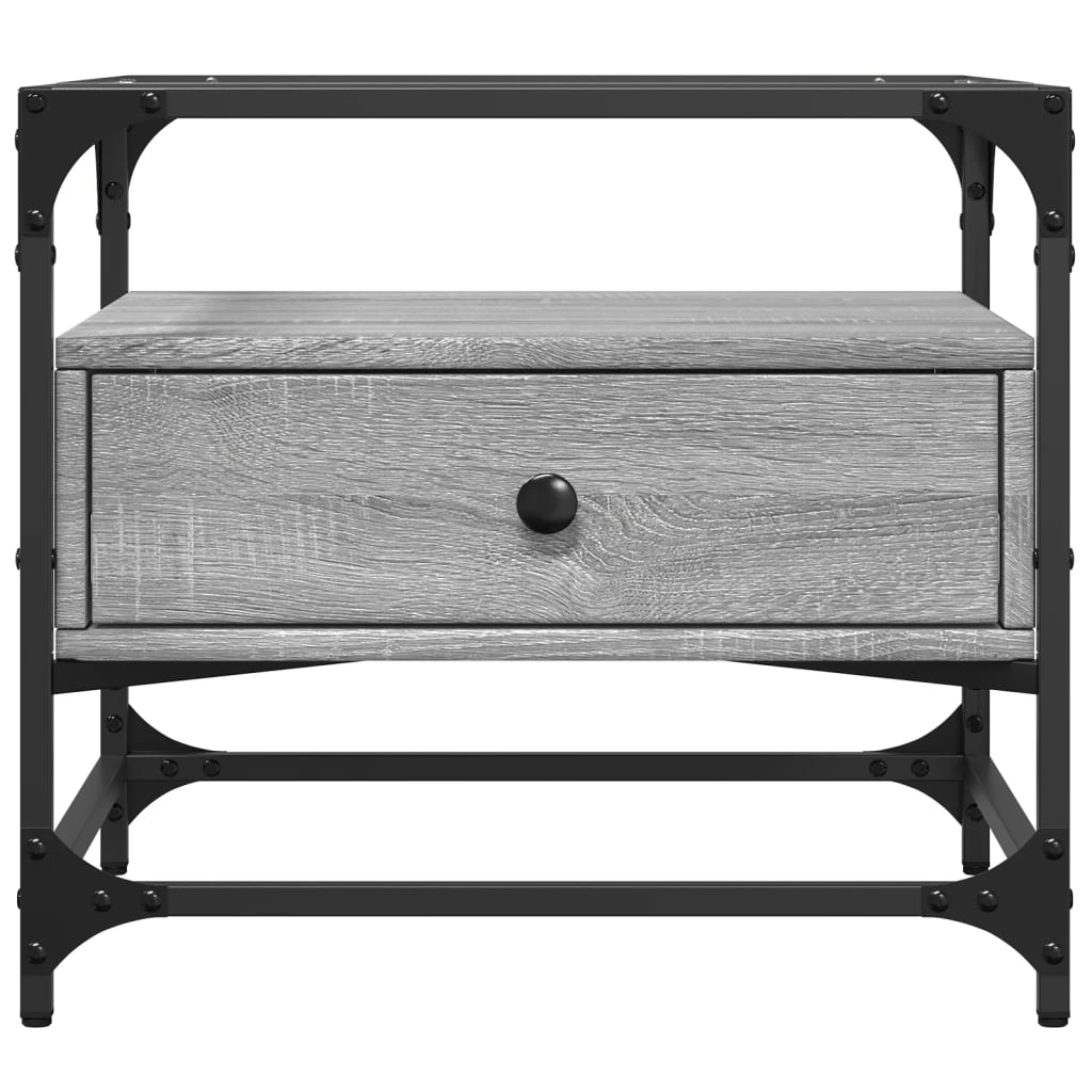 Coffee Table with Glass Top Steel