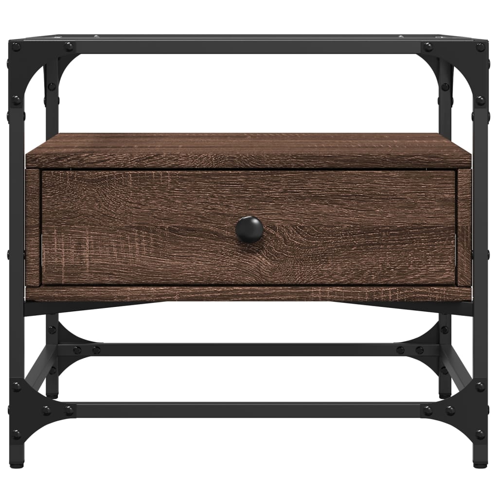 Coffee Table with Glass Top Steel