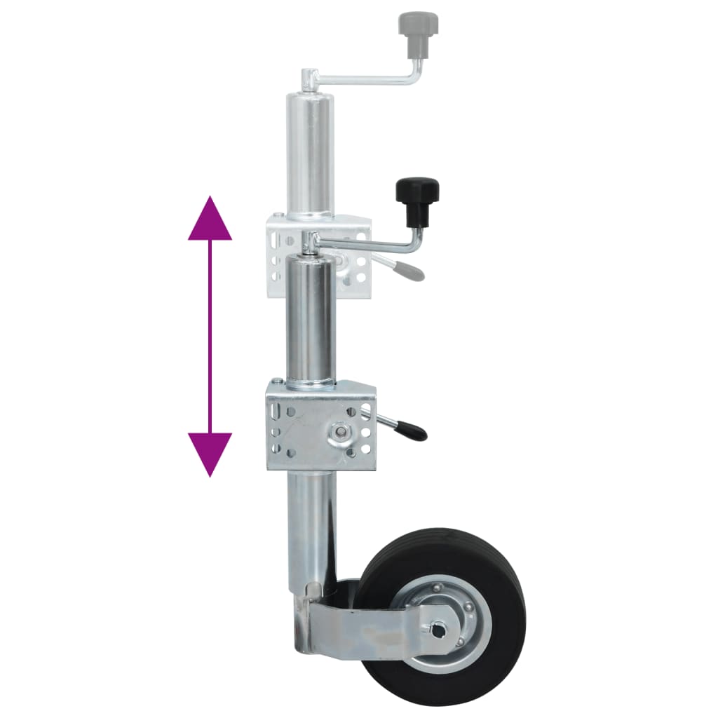 vidaXL Trailer Jack Wheel with Split Clamp 60 mm Galvanised Steel 5