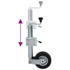 vidaXL Trailer Jack Wheel with Split Clamp 60 mm Galvanised Steel 5