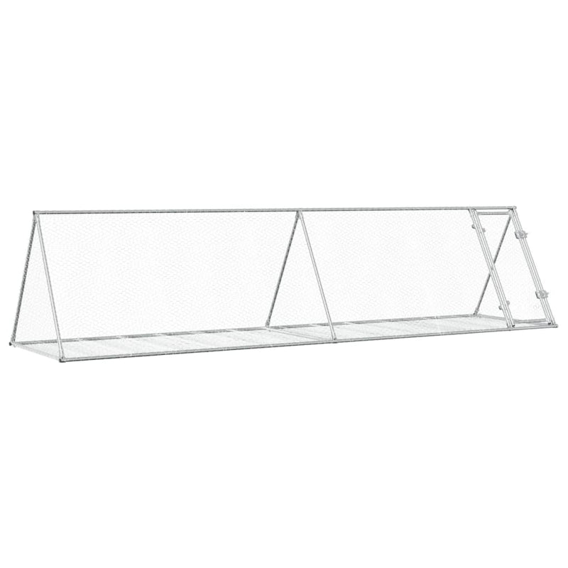 Rabbit Cage Silver 400x105x91 cm Galvanised Steel