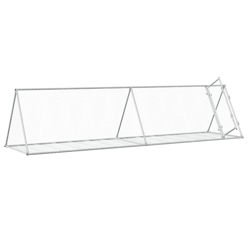 Rabbit Cage Silver 400x105x91 cm Galvanised Steel