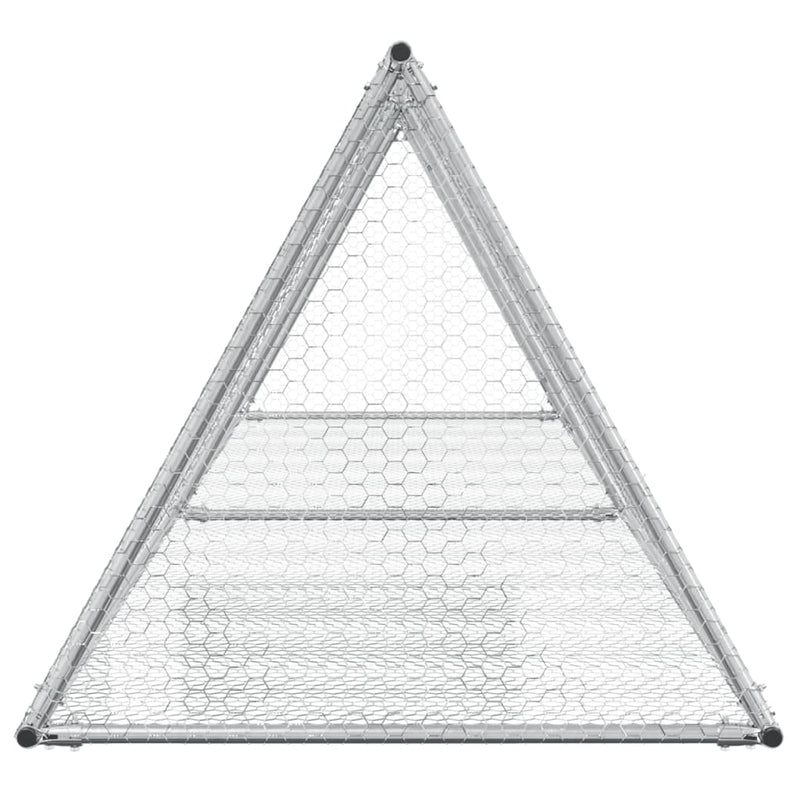 Rabbit Cage Silver 400x105x91 cm Galvanised Steel