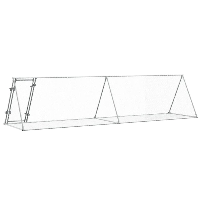 Rabbit Cage Silver 400x105x91 cm Galvanised Steel