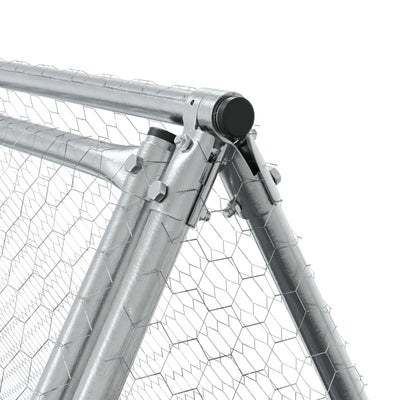 Rabbit Cage Silver 400x105x91 cm Galvanised Steel