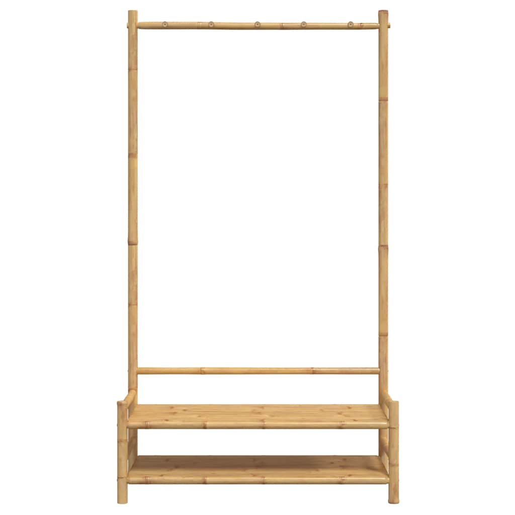 vidaXL Clothes Rack with Shelves 103x40x183 cm Bamboo 5