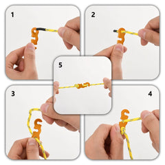vidaXL Tent Guy Ropes with Spanners Reflective 8 pcs 4 m 4 mm 2