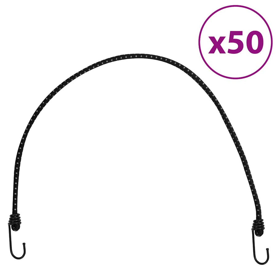 vidaXL Bungee Cords with Reflective Strips and Hooks 50 pcs 88 cm 1