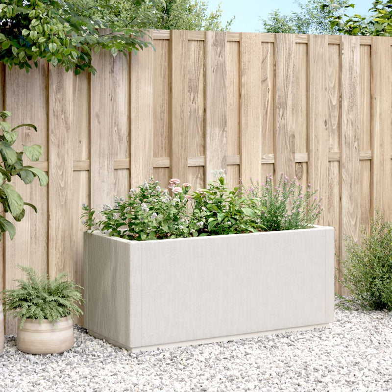 Garden Planter White 80x36x35 cm PP