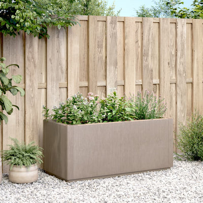 Garden Planter Light Brown 80x36x35 cm PP