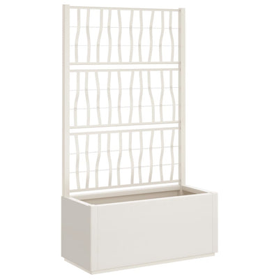 Garden Planter with Trellis White 80x36x140 cm PP