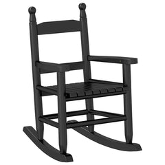 vidaXL Rocking Chair for Children Black Solid Wood Poplar 2