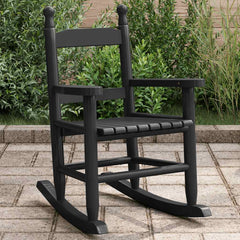 vidaXL Rocking Chair for Children Black Solid Wood Poplar 1