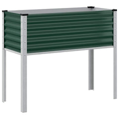 vidaXL Garden Planter Green 100x45x90 cm Steel 5
