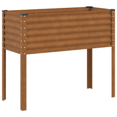 vidaXL Garden Planter Rusty 100 x 41 x 90 cm Galvanised Steel 2
