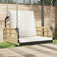 vidaXL Swing Chair with Cushions 63x58x39 cm Poly Rattan and Steel 1
