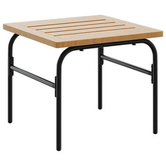 vidaXL Garden Nest of Coffee Tables 2 pcs Brown and Black Steel 4