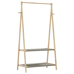 vidaXL Clothes Rack with Shelves 96x45.5x150.5 cm Bamboo 1