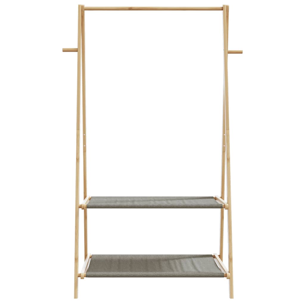 vidaXL Clothes Rack with Shelves 96x45.5x150.5 cm Bamboo 4