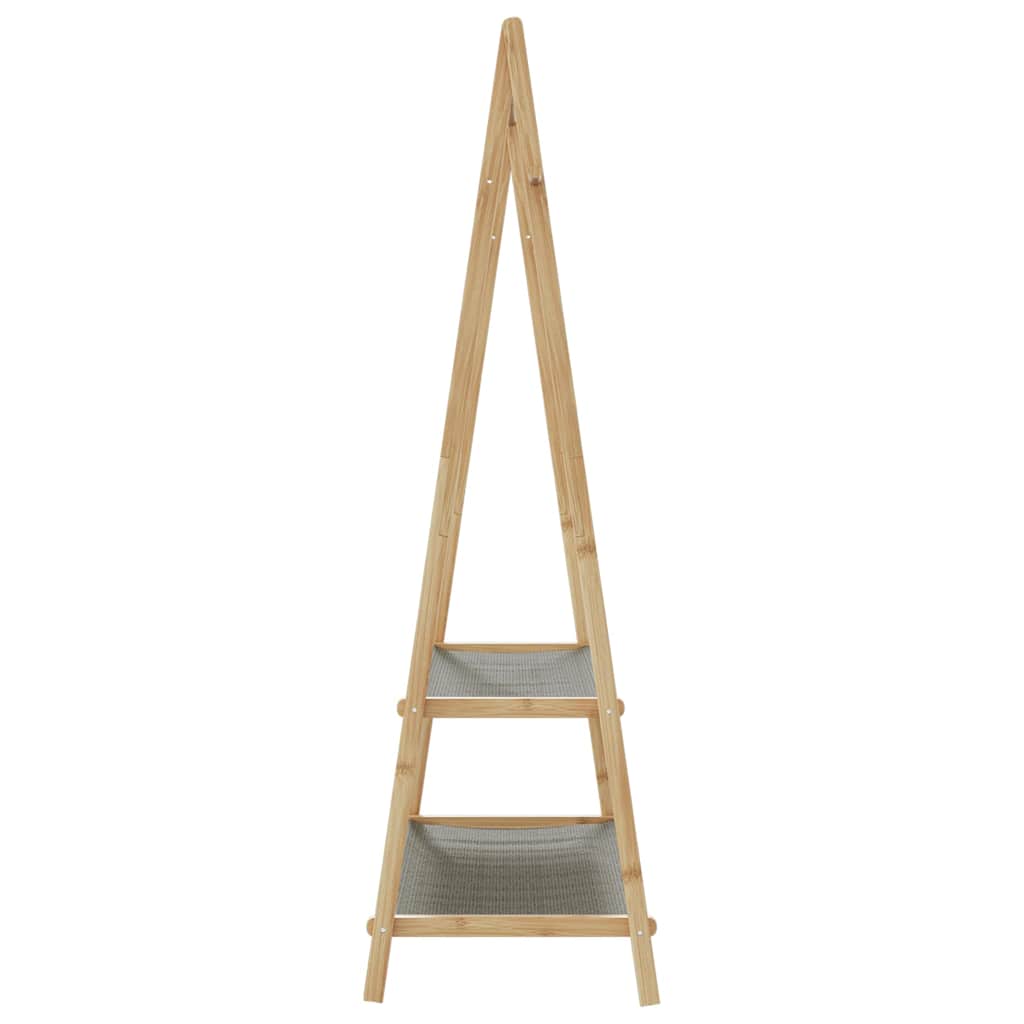vidaXL Clothes Rack with Shelves 96x45.5x150.5 cm Bamboo 5