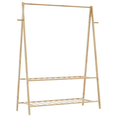 vidaXL Clothes Rack with Shelves 132x45.5x150.5 cm Bamboo 1
