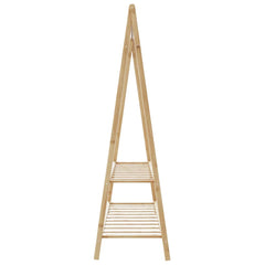 vidaXL Clothes Rack with Shelves 132x45.5x150.5 cm Bamboo 5