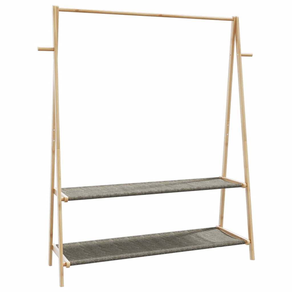 vidaXL Clothes Rack with Shelves 132x45.5x150.5 cm Bamboo 1