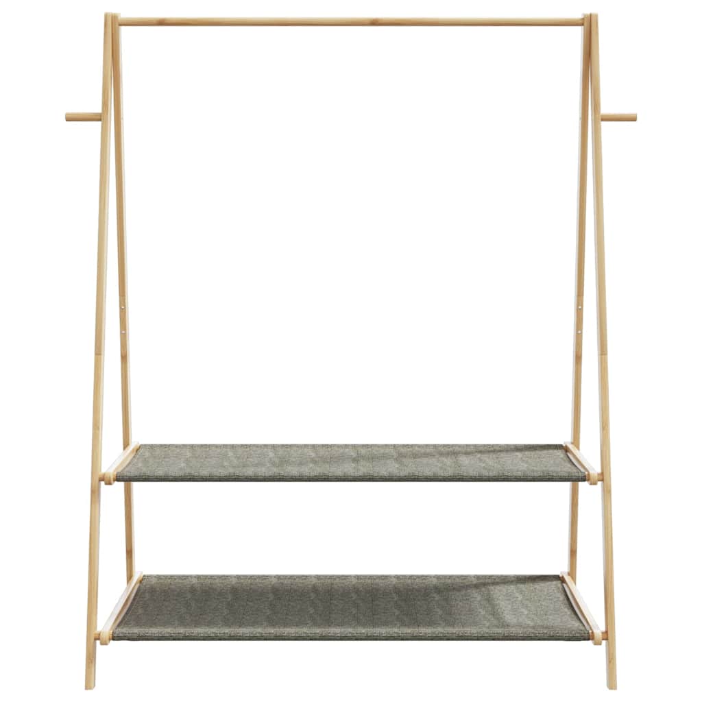 vidaXL Clothes Rack with Shelves 132x45.5x150.5 cm Bamboo 4