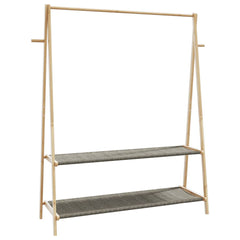 vidaXL Clothes Rack with Shelves 132x45.5x150.5 cm Bamboo 6